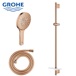 GROHE RAINSHOWER SMARTACTIVE 淋浴滑桿組(玫瑰金) 26574DA0_26603DA0_28388DA0