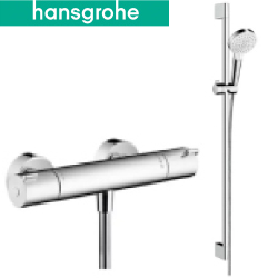 hansgrohe Crometta_Ecostat 淋浴龍頭附滑桿組 27813-40