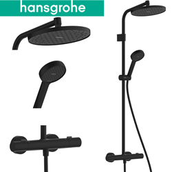 hansgrohe Activera S 恆溫淋浴柱(霧黑) 28078670