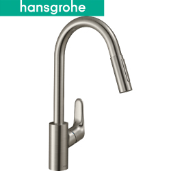 hansgrohe Focus M41 伸縮廚房龍頭(不鏽鋼色) 31815-80