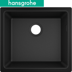 hansgrohe S51 下嵌花崗岩單槽.墨黑(50x45cm) 43431-170