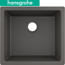 hansgrohe S51 下嵌花崗岩單槽.深灰(50x45cm) 43431-290