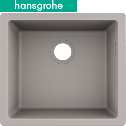 hansgrohe S51 下嵌花崗岩單槽.水泥灰(50x45cm) 43431-380