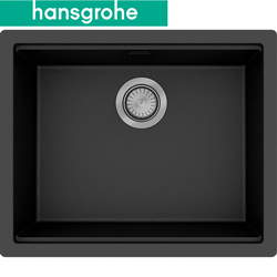 hansgrohe S53 下嵌花崗岩單槽.墨黑(56x46cm) 43458170