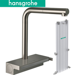 hansgrohe Aquno Select M81 伸縮廚房龍頭(不鏽鋼色) 73830800