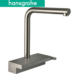hansgrohe Aquno Select M81 伸縮廚房龍頭(不鏽鋼色) 73836800