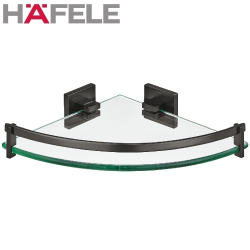 HAFELE 轉角置物架(霧黑) 980.60.733