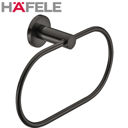 HAFELE 毛巾浴巾環(霧黑) 980.60.803