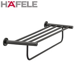 HAFELE 置衣毛巾架(霧黑) 980.60.873