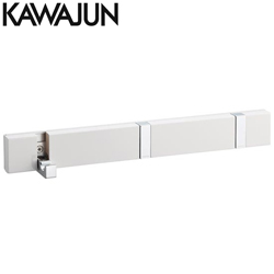 KAWAJUN 三連式摺疊衣帽鉤(亮鉻+白色) AC-770-SC