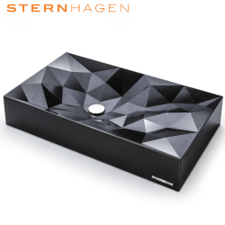 SternHagen KRISTALL 花崗岩藝術盆.黑金(71.5cm) B05-BK