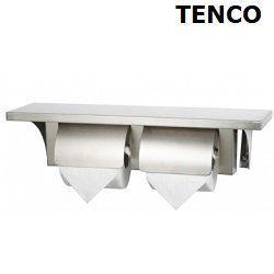 電光牌(TENCO)平台式不鏽鋼雙捲筒衛生紙架 BA-5404B