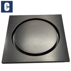 CBK 黃銅地漏(槍灰/10x10cm) CBK-050256-GR