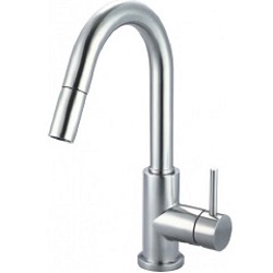 LOTUS不鏽鋼抽取式廚房水龍頭(無鉛) CBK-101065