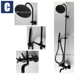 CBK黑色時尚淋浴柱 CBK-2123H_BK