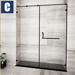 CBK霧面黑不鏽鋼淋浴拉門 CBK-5024B