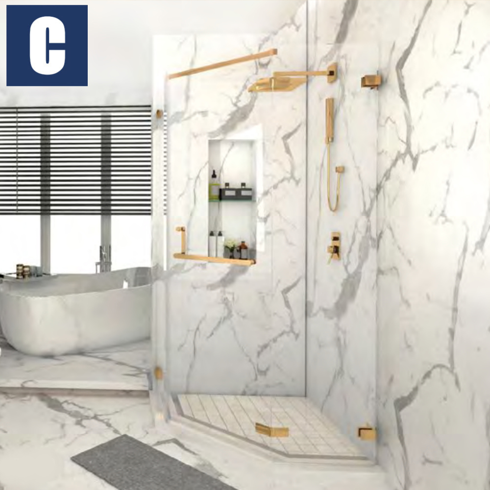 CBK鍍鈦不鏽鋼淋浴拉門 CBK-5100T