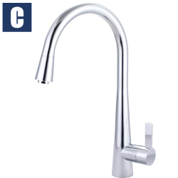 CBK下拉伸縮式廚房龍頭(亮鉻色) CBK-S50013D-CP