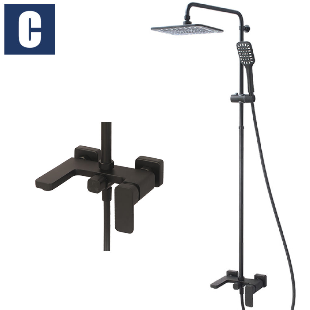 CBK 淋浴柱(工業黑) CBK-S73037-MB