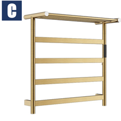 CBK 電熱毛巾架(拉絲金/110V) CBK-VJ.A402-BG