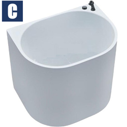 CBK 強化壓克力獨立浴缸附龍頭(100cm) CBK-YB1104-100WF