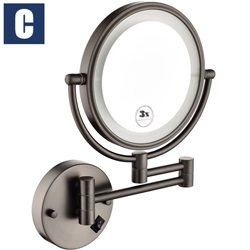 CBK 掛壁伸縮雙面燈鏡(槍灰) CBK190934-GR