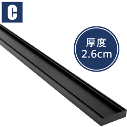 CBK 磁磚型集水槽(黑色、100x10cm) CBK2602-BL