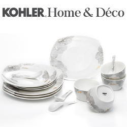 KOHLER Empress Bouquet 夏宮系列骨瓷餐具(12件組) CG-51010-NA