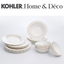 KOHLER Caravan 絲綢之路系列骨瓷餐具(16件組) CG-51110-NA