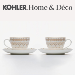 KOHLER Caravan 絲綢之路系列骨瓷下午茶對杯組 CG-51121-NA