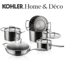 KOHLER 經典系列五件式不鏽鋼鍋具(含炒鍋) CG-52111-NA