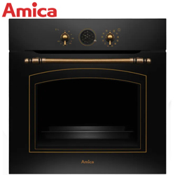Amica 嵌入式復古烘焙烤箱(霧黑) ED17319B-RETRO【全省免運費宅配到府】