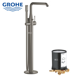 GROHE Essence 落地式浴缸龍頭 - 霧黑色(含預埋軸心) G23491AL1_G29086000