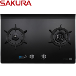 櫻花牌(SAKURA)智能雙炫火二口玻璃檯面爐 G2928G