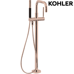 KOHLER Pursit 落地式浴缸龍頭含軸心(玫瑰金) K-10129T-C4-RGD