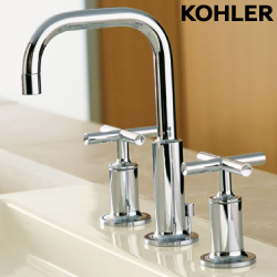 KOHLER Purist 三孔十字臉盆龍頭 K-14406T-3-CP