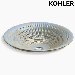 ★ 色彩生活優惠 ★ KOHLER Derring 波紋上嵌圓臉盆(44.9cm) K-17890-RL-RB3