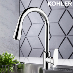 KOHLER Taut 伸縮廚房龍頭 K-21367T-4-CP