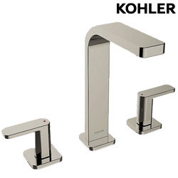 KOHLER Parallel 三件式臉盆龍頭(羅曼銀 - 高出水口) K-22566T-4-BN