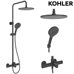 ★ 設計趨勢優惠 ★ KOHLER July 三路淋浴柱(原質黑) K-23126T-B9-2BL