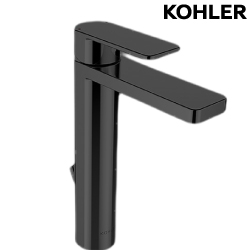 ★ 色彩生活優惠 ★ KOHLER Parallel 高腳臉盆龍頭(啞光黑) K-23475T-4-BL