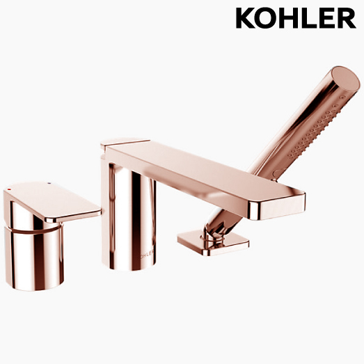 KOHLER Parallel 缸上型龍頭(玫瑰金) K-23488T-4-RGD