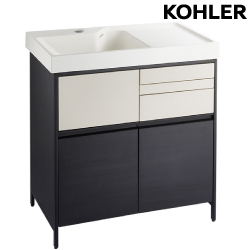 KOHLER MAXISPACE 2.0 浴櫃盆組 - 3D黑木紋(80cm) K-23799T-B3D_K-24369T-1