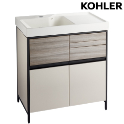 ★ 大膽創新優惠 ★ KOHLER MAXISPACE 2.0 浴櫃盆組 - 奶茶米色(80cm) K-23799T-MT9_K-24369T-1