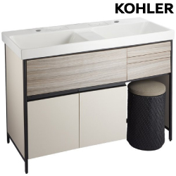 KOHLER MAXISPACE 2.0 浴櫃雙盆組 - 奶茶米色(120cm) K-23803T-MT9_K-24371T-1