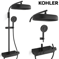 KOHLER Anthem 恆溫三路淋浴柱(霧黑) K-26333T-9-BL