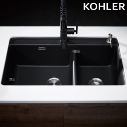 ★ 個性盡顯優惠 ★ KOHLER Cairn Neoroc 花崗岩水槽(84x47cm) K-27815T-2HD-UM1
