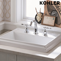 KOHLER Tresham 三孔上嵌檯面盆(55.4cm) K-2991-8-0