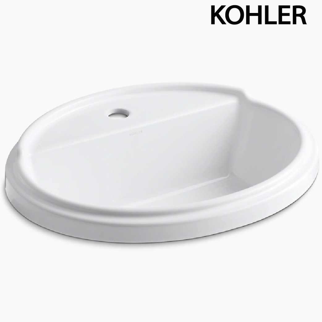 KOHLER Tresham 單孔橢圓形上嵌盆(57.9cm) K-2992-1-0