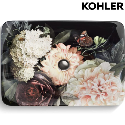 KOHLER in Blush Floral™ on Carillon® Rectangle Wading Pool® (53.6cm) K-30334-DM1-0